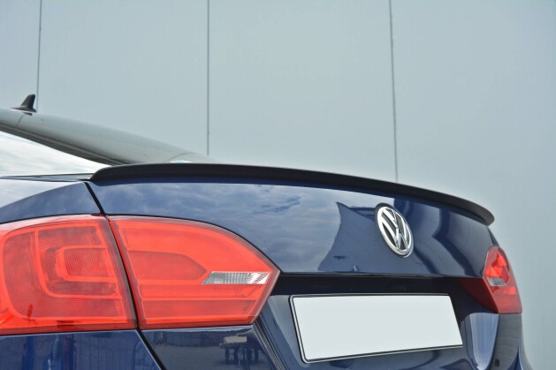 Heck Spoiler Aufsatz Abrisskante für VW JETTA MK6 Limousine vor Facelift schwarz Hochglanz