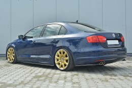 Seitenschweller Ansatz Cup Leisten passend für VW JETTA MK6 SEDAN vor Facelift schwarz Hochglanz