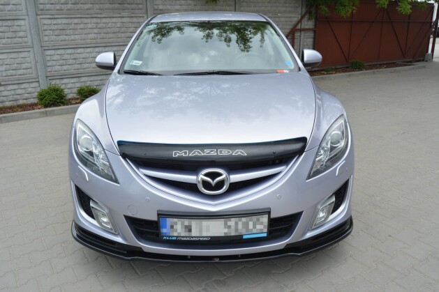 Cup Spoilerlippe Front Ansatz passend für MAZDA 6 MK2 SPORT HATCH (GH-SERIES) vor Facelift schwarz Hochglanz