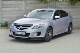 Cup Spoilerlippe Front Ansatz für Mazda 6 MK2 Sport HATCH GH-SERIES vor FL schwarz Hochglanz