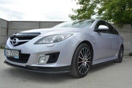 Cup Spoilerlippe Front Ansatz passend für MAZDA 6 MK2 SPORT HATCH (GH-SERIES) vor Facelift schwarz Hochglanz