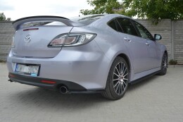 Seitenschweller Ansatz Cup Leisten für Mazda 6 MK2 Sport HATCH GH-SERIES vor FL schwarz Hochglanz