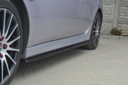 Seitenschweller Ansatz Cup Leisten passend für MAZDA 6 MK2 SPORT HATCH (GH-SERIES) vor Facelift schwarz Hochglanz