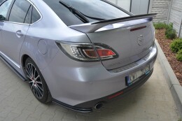 Heck Spoiler Aufsatz Abrisskante passend für MAZDA 6 MK2 SPORT HATCH (GH-SERIES) vor Facelift schwarz Hochglanz