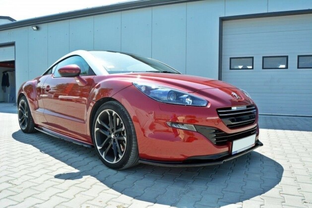 Street+ Spoilerlippe Front Ansatz V.1 passend für Peugeot RCZ Mk1 FL schwarz Hochglanz