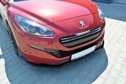 Street+ Spoilerlippe Front Ansatz V.1 passend für Peugeot RCZ Mk1 FL schwarz Hochglanz