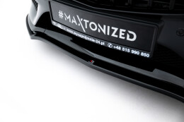 Cup Spoilerlippe Front Ansatz V.1 passend für MERCEDES- BENZ C-KLASSE W205 COUPE AMG-LINE schwarz Hochglanz