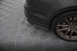 Heck Ansatz Flaps Diffusor passend für Audi A5 S-Line F5 Sportback schwarz Hochglanz