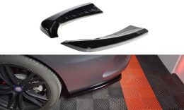Heck Ansatz Flaps Diffusor passend für MERCEDES- BENZ C-KLASSE W205 COUPE AMG-LINE schwarz matt
