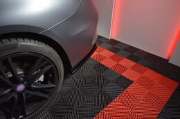 Heck Ansatz Flaps Diffusor passend für MERCEDES- BENZ C-KLASSE W205 COUPE AMG-LINE schwarz matt