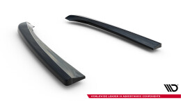 Heck Ansatz Flaps Diffusor passend für MERCEDES- BENZ C-KLASSE W205 COUPE AMG-LINE schwarz Hochglanz