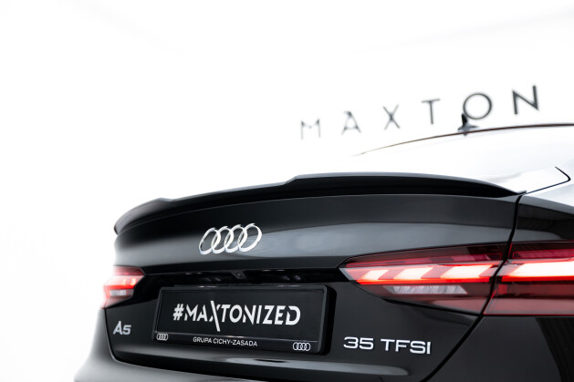Heck Spoiler Aufsatz Abrisskante V.1 passend für Audi A5 F5 Sportback schwarz Hochglanz