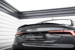 Heck Spoiler Aufsatz Abrisskante V.1 für Audi A5 F5 Sportback schwarz Hochglanz