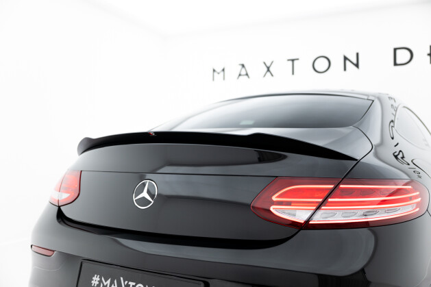 Heck Spoiler Aufsatz Abrisskante passend für Mercedes- Benz C Coupe AMG-Line C205 schwarz Hochglanz