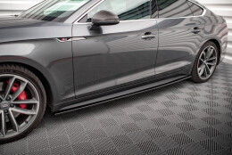 Seitenschweller Ansatz Cup Leisten passend für Audi S5 / A5 S-Line F5 Sportback schwarz Hochglanz