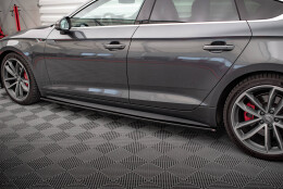 Seitenschweller Ansatz Cup Leisten passend für Audi S5 / A5 S-Line F5 Sportback schwarz Hochglanz