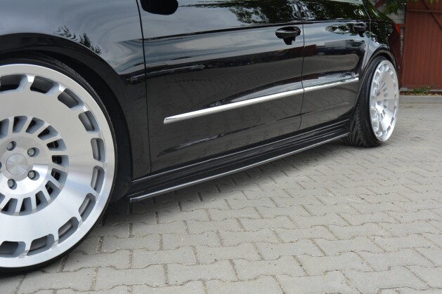 Seitenschweller Ansatz Cup Leisten passend für VW PASSAT CC STANDARD schwarz Hochglanz