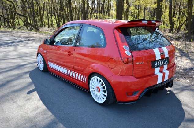 Seitenschweller Ansatz Cup Leisten passend für Ford Fiesta ST Mk6 schwarz matt