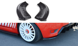 Heck Ansatz Flaps Diffusor für Ford Fiesta ST Mk6 schwarz Hochglanz