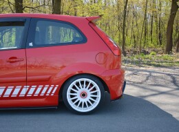 Heck Ansatz Flaps Diffusor passend für Ford Fiesta ST Mk6 schwarz Hochglanz