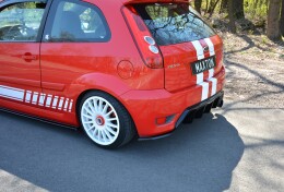 Heck Ansatz Flaps Diffusor passend für Ford Fiesta ST Mk6 schwarz Hochglanz