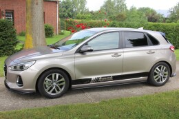 Seitenschweller Ansatz Cup Leisten passend für HYUNDAI I30 MK3 HATCHBACK schwarz Hochglanz