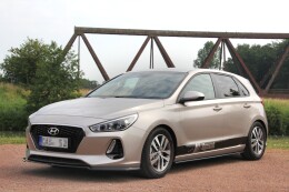 Street+ Seitenschweller Leisten passend für Hyundai I30 MK3 Hatchback schwarz Hochglanz