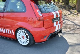 Heck Ansatz Diffusor passend für Ford Fiesta ST Mk6 schwarz Hochglanz
