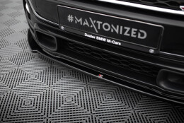 Cup Spoilerlippe Front Ansatz passend für MINI COOPER S MK3 vor Facelift 3-Türer (F56) schwarz Hochglanz