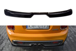 Mittlerer Cup Diffusor Heck Ansatz für MINI COOPER S MK3 vor Facelift 3-Türer (F56) schwarz Hochglanz