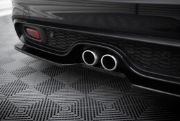Mittlerer Cup Diffusor Heck Ansatz passend für MINI COOPER S MK3 vor Facelift 3-Türer (F56) schwarz Hochglanz