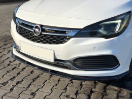 Cup Spoilerlippe Front Ansatz V.1 für Opel ASTRA K OPC-LINE schwarz Hochglanz