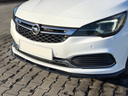 Street+ Spoilerlippe Front Ansatz V.1 passend für Opel Astra K OPC-LINE schwarz Hochglanz