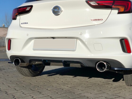 Street+ Heck Ansatz Diffusor passend für Opel Astra K OPC-LINE schwarz Hochglanz