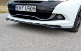 Cup Spoilerlippe Front Ansatz V.1 für Renault CLIO MK3 RS FL schwarz Hochglanz