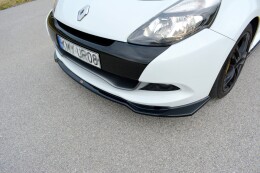 Street+ Spoilerlippe Front Ansatz V.1 passend für Renault Clio MK3 RS FL schwarz Hochglanz