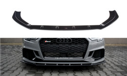 Cup Spoilerlippe Front Ansatz V.1 passend für Audi RS3 8V FL Limousine schwarz Hochglanz