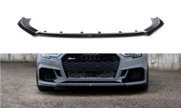 Cup Spoilerlippe Front Ansatz V.2 passend für Audi RS3 8V FL Limousine schwarz Hochglanz