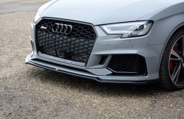 Cup Spoilerlippe Front Ansatz V.2 passend für Audi RS3 8V FL Limousine schwarz Hochglanz
