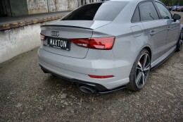 Heck Ansatz Flaps Diffusor für Audi RS3 8V FL Limo schwarz Hochglanz