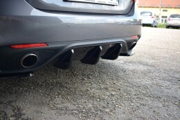 Heck Ansatz Diffusor passend für ALFA ROMEO GIULIA VELOCE schwarz Hochglanz