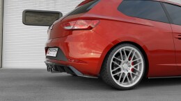 Heck Ansatz Diffusor V.2 passend für Seat Leon Cupra Mk3 FL Hatchback schwarz Hochglanz