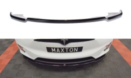 Cup Spoilerlippe Front Ansatz V.1 passend für TESLA MODEL X schwarz Hochglanz