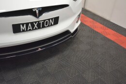 Cup Spoilerlippe Front Ansatz V.1 passend für TESLA MODEL X schwarz Hochglanz