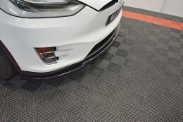 Street+ Spoilerlippe Front Ansatz V.1 passend für Tesla MODEL X schwarz Hochglanz