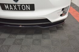Cup Spoilerlippe Front Ansatz V.2 passend für TESLA MODEL X schwarz Hochglanz
