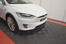 Street+ Spoilerlippe Front Ansatz V.2 passend für Tesla MODEL X schwarz Hochglanz