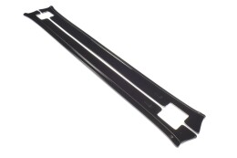 Seitenschweller Ansatz Cup Leisten für V.1 für Tesla Model X Mk1 schwarz Hochglanz