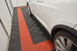 Seitenschweller Ansatz Cup Leisten V.1 passend für TESLA MODEL X schwarz Hochglanz