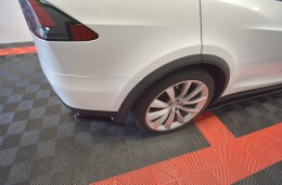 Heck Ansatz Flaps Diffusor V.1 passend für TESLA MODEL X schwarz Hochglanz